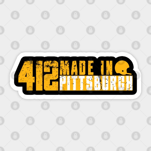 412 Made in Pittsburgh | Vintage Retro Distressed Gift Sticker by VanTees